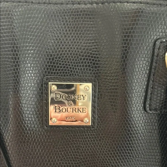 Dooney & Bourke Black Leather Tote Bag - Picture 2 of 14